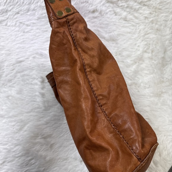 Lucky Brand Hobo Bag 100% Lamb Leather Reddish Brown Medium Purse - Picture 6 of 16